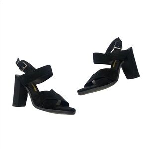Manas Black suede platform heel size 39